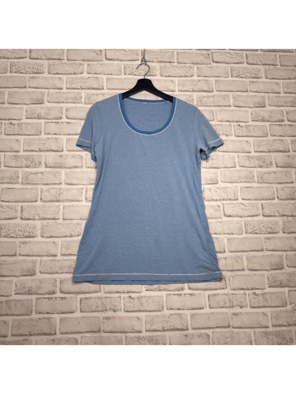 Lululemon Every‎ Yogi Tee Blue and White Stripe Women's 10